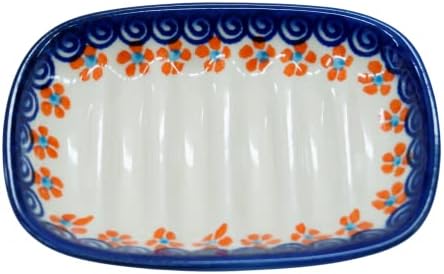 Traditional Polish Pottery Handmade Ceramic Soap Dish A428 D5
