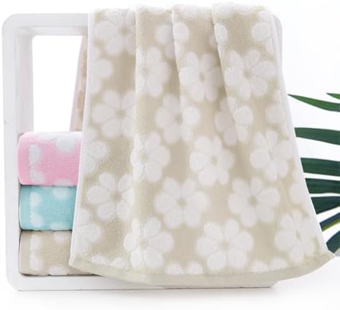 Pidada Hand Towels Set of 4 Brown Floral Pattern