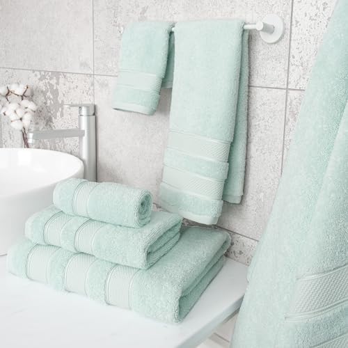 American Soft Linen Salem 6-Piece Towel Set in Mint