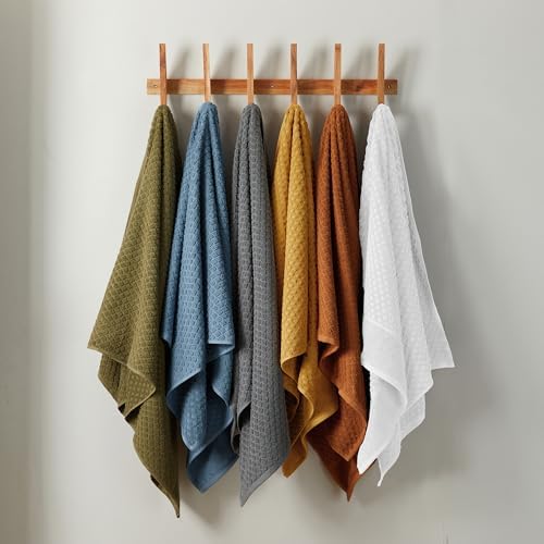 Great Bay Home Light Grey Bath Towel Set 6 Piece
