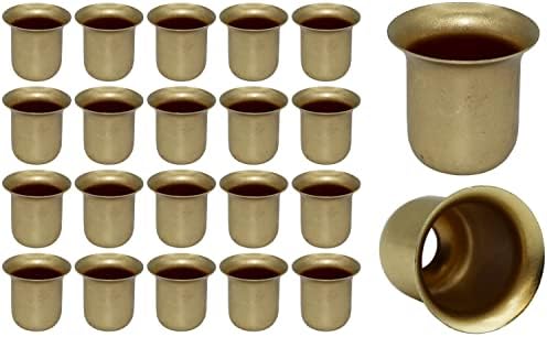 Creative Hobbies Brass Candle Holder Cups Pack of 20