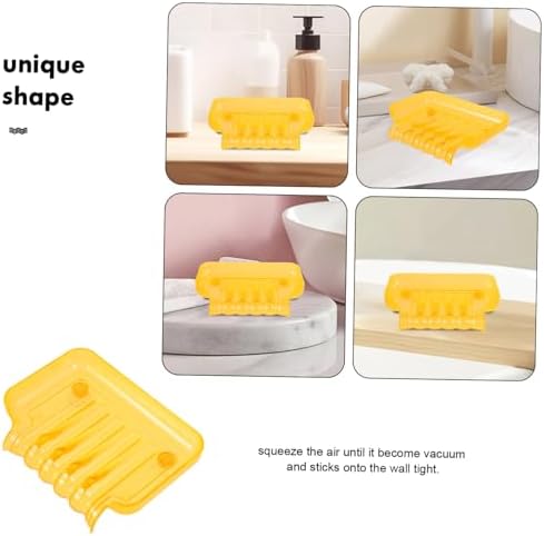 Space-Saving Soap Dish with Suction Cups for Bathroom