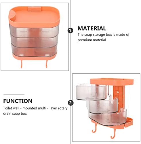 FOMIYES Plastic Chic Wall-Mounted Soap Box Drainer