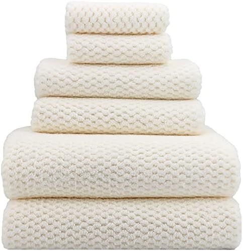 YTYC 29x59 Inch Extra Large Microfiber Towel Set - 6 Piece Quick Dry Soft