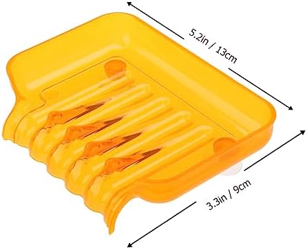 Ciieeo Bathroom Waterfall Soap Dish with Clear Orange Cup Holder