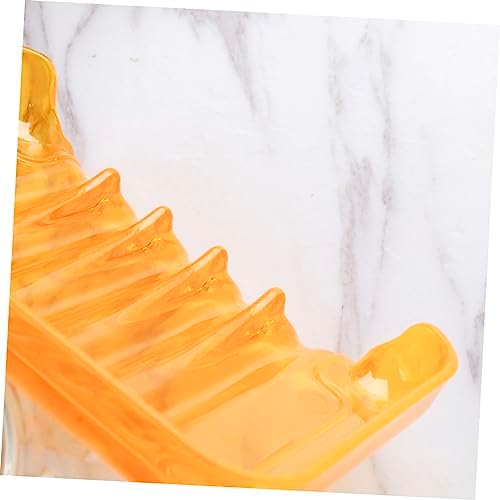 Ciieeo Bathroom Waterfall Soap Dish with Clear Orange Cup Holder
