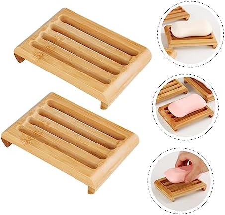 Holibanna 2Pcs Self Draining Soap Dish for Bathroom Countertop