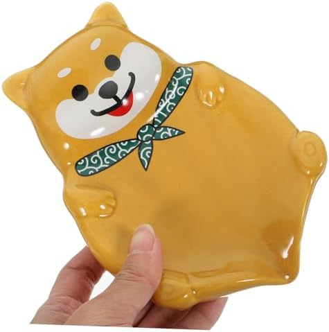 Ceramic Dog Soap Dish Holder with Drainage