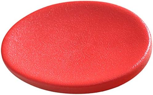 PRETYZOOM Round Ceramic Soap Dish Red Holder