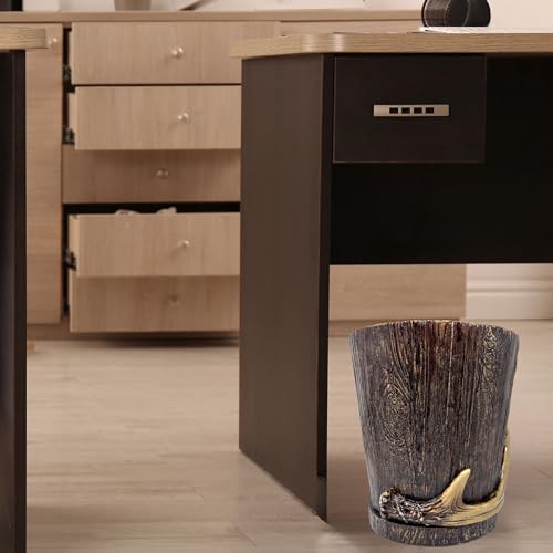 BestGiftEver Realistic Wood Faux Antler Wastebasket