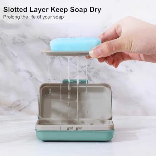 YOXIER Travel Soap Container with Leakproof Lid