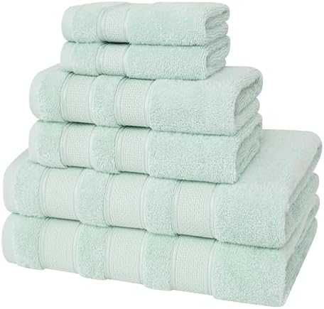 American Soft Linen Salem 6-Piece Towel Set in Mint