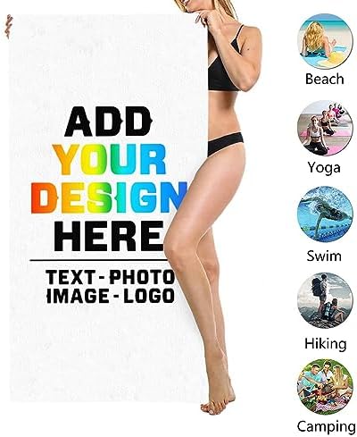 Custom Beach Towels with Names and Photos Quick Dry for Kids Adults