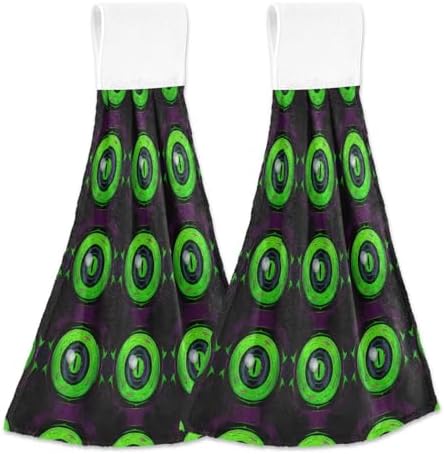 RPLIFE Psychedelic Green Eyes Towel Set of 2