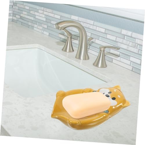 GLEAVI Adorable Dog Ceramic Soap Dish Holder