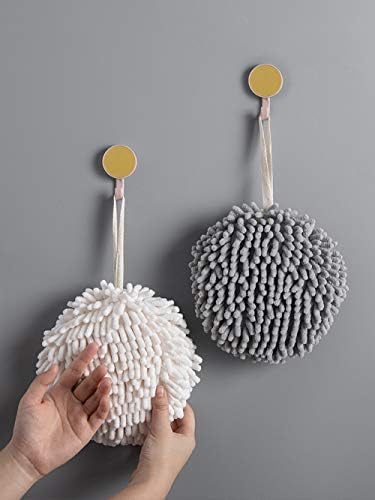 Soft Absorbent Chenille Hand Towels Set of Two