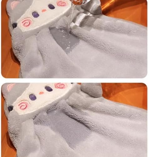 Kids Cartoon Cat Bath Towel with Hanging Loop