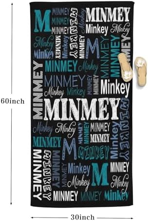 Personalized Beach Towel with Name for Adults Kids