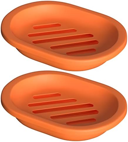 Topsky 2 Pcs Soap Dish with Drain - Orange