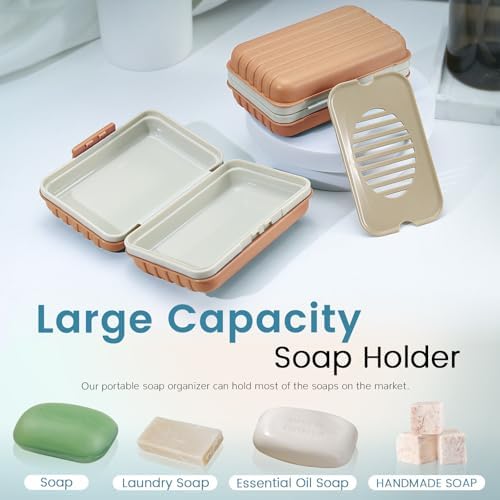 ASTIMESA 3 Pack Travel Soap Holder Box with Lid