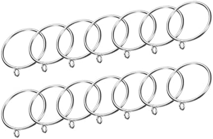 Uxcell 14PCS Silver Caf Curtain Rings with Eyelets