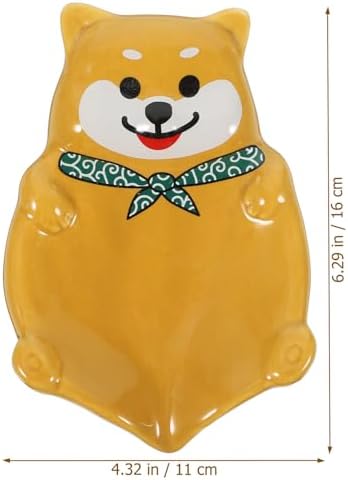 Alipis Ceramic Dog Soap Dish Holder Self Draining