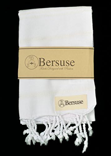 Bersuse Turkish Cotton Hand Towels - Set of 3 Soft and Absorbent