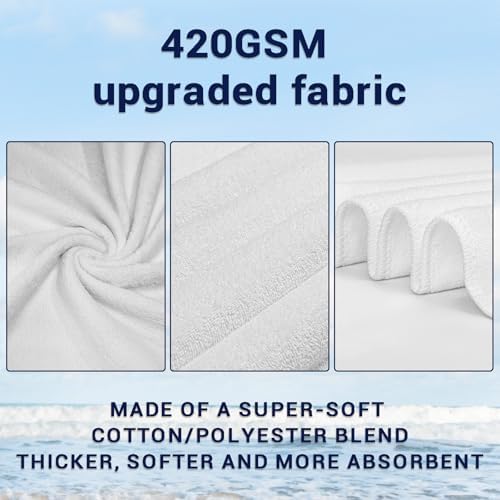 PUREFLY Personalized Beach Towel with Name - 420GSM Cotton Blend