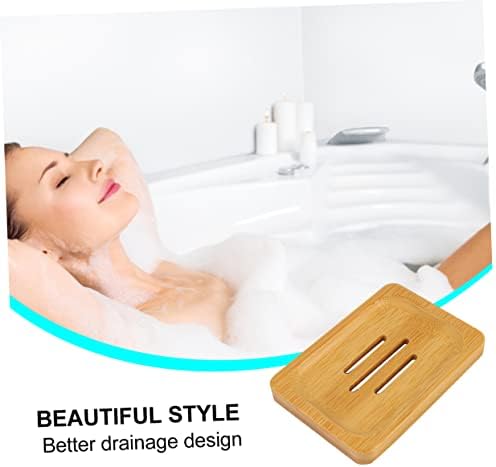 KONTONTY 1Pc Stylish Wooden Soap Holder for Kitchen Bathroom