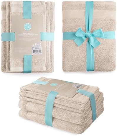 Martha Stewart Cotton Towel Set Of 6 Beige