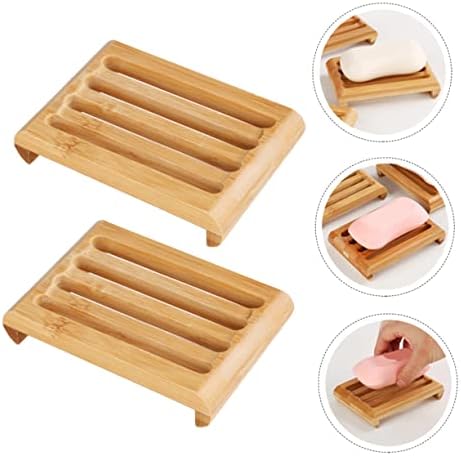 2Pcs Drain Soap Dish Holder for Bathroom Sink and Shower