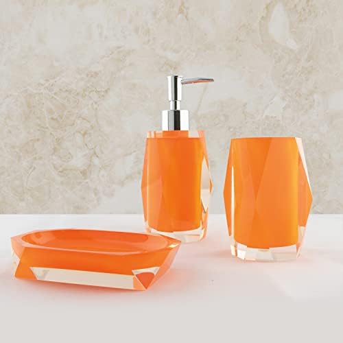 Sparkles Home Faceted Soap Dish - Orange Durable Resin