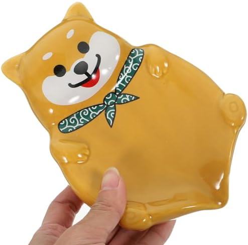 ABOOFAN Cute Dog Shape Ceramic Soap Dish Holder