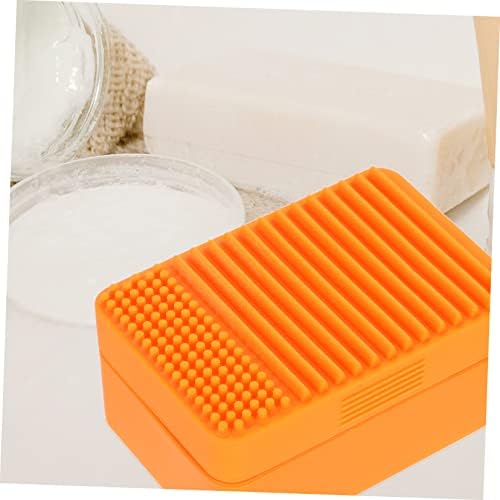 PRETYZOOM Portable Silicone Soap Dish for Travel and Bathroom Use