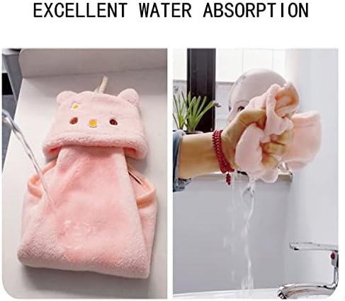 TRYTUTRY 6 Pack Cute Kids Hand Towels with Hanging Loop