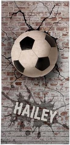 Personalized Beach Towel with Soccer Design