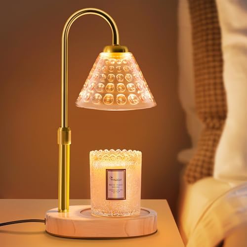 EUAONYA Candle Warmer Lamp with Timer and 2 Bulbs