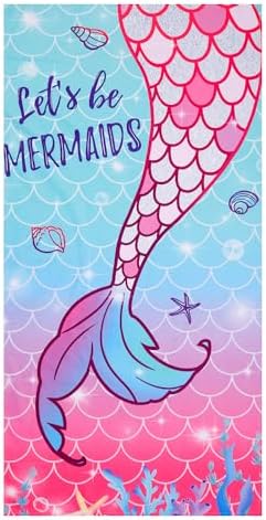 LIVILAN Mermaid Tail Beach Towel 30x60