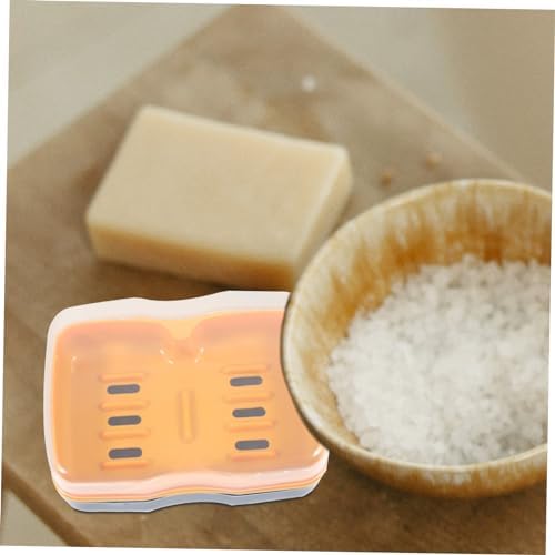 HAKIDZEL Dual Compartment Soap Holder with Leak-Proof Lid