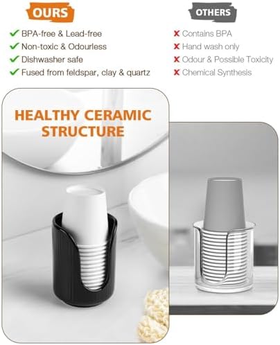 Sleek Bathroom Cup Dispenser with Adjustable Holder