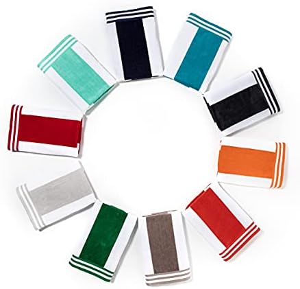 Superior Cotton Striped Beach Towels Set of 6