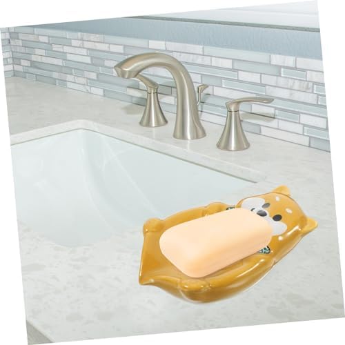 Ceramic Dog Soap Dish Holder with Drainage