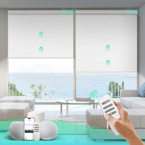 HeyBlinds Motorized Blinds with Remote and Alexa Compatibility