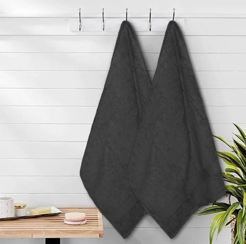 ZUPERIA Premium Bath Towels 27 x 54 Inches Pack of 4 Grey 1