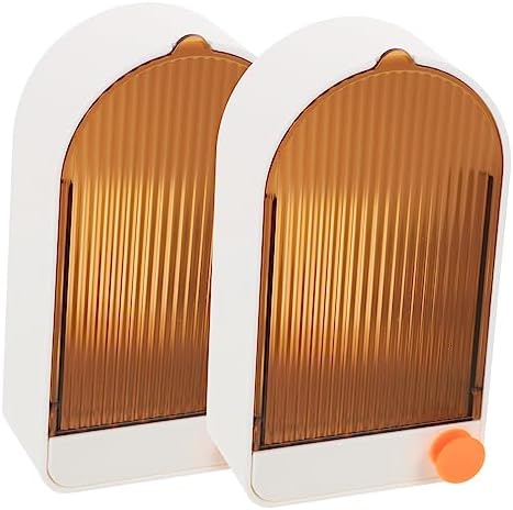 ABOOFAN Wall Mount Soap Holder 2pcs White Orange