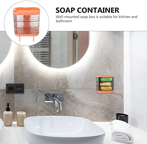 FOMIYES Plastic Chic Wall-Mounted Soap Box Drainer