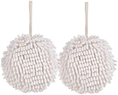 Soft Absorbent Chenille Hand Towels Set of Two