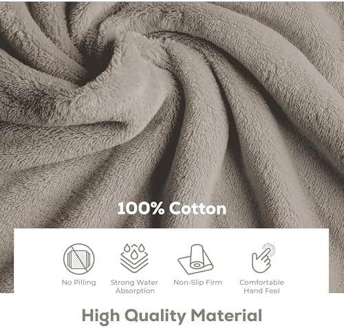 ALIBI Bath Mat Floor Towel - Oatmeal 44X26
