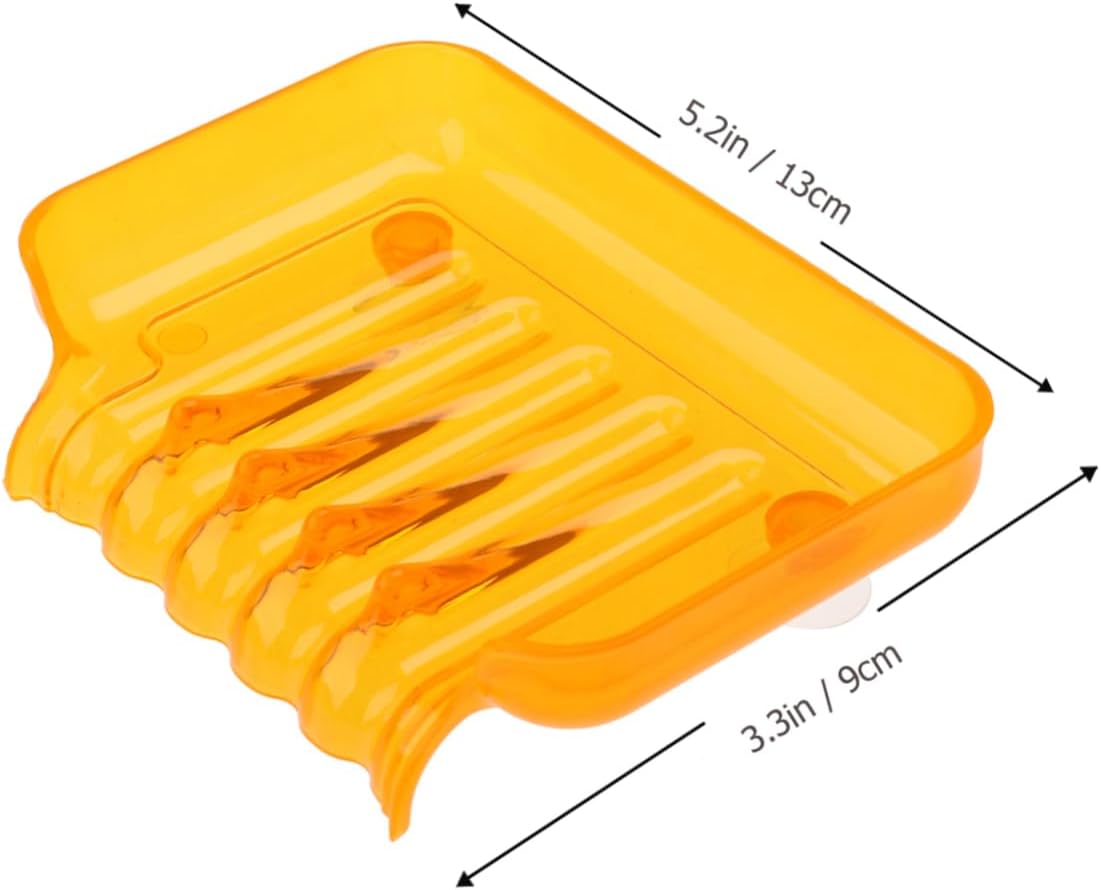 Ciieeo Bathroom Waterfall Soap Dish with Clear Orange Cup Holder
