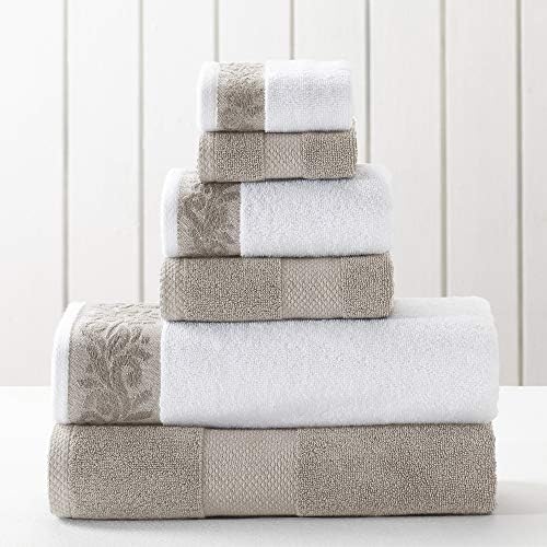 Modern Threads 600 GSM Towel Set with Filgree Jacquard Border